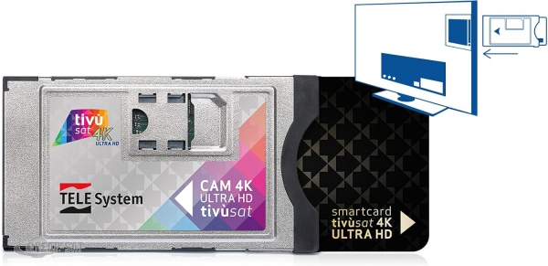 CAM Tivùsat 4K Ultra HD  inklusive BLACK Smartcard NEW